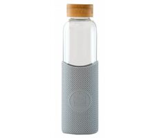 Neon Kactus Glasflasche mit Hülle grau 550 ml