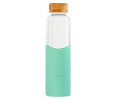 Neon Kactus Glasflasche mit grüner Hülle 550 ml