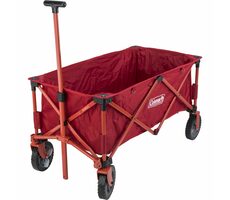 Coleman Handklappwagen rot / zum Transport von Campingausrüstung / 4 Räder