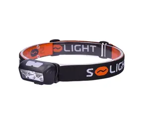 Solight LED-Akku-Stirnlampe / 150 + 100 lm / weißes und rotes Licht / Li- ION