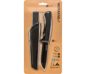 Morakniv Bushcraft schwarz / Outdoormesser / Edelstahl / Klinge 10,9 cm / Kunststoffgehäuse