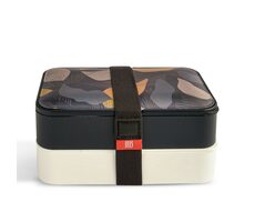 Iris Barcelona Lunchbox mit Besteck Bento 1,2 l braun
