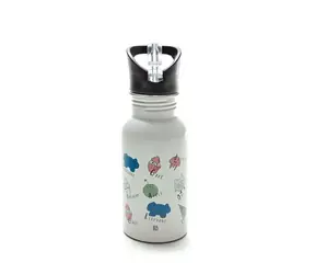 Iris Barcelona Kinder-Edelstahlflasche Rico 400 ml weiß