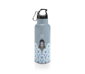 Iris Barcelona Kinder-Edelstahl-Thermosflasche Friends 500 ml grau
