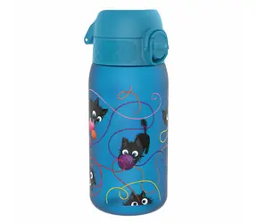 ion8 Leak Proof Kinderflasche Cats blau 350 ml