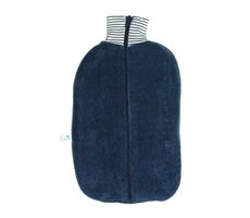 Hugo Frosch Marine - Eco Classic Comfort Wärmflasche mit Reißverschlussbezug aus Bio-Baumwolle - blau
