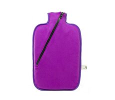 Hugo Frosch Eco Classic Comfort Wärmflasche mit Softshell-Reißverschlussbezug, Lila