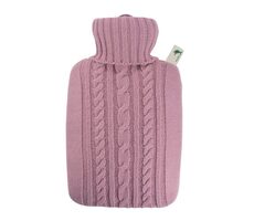 Hugo Frosch Klassische Wärmflasche mit Strickbezug - Pastellrosa
