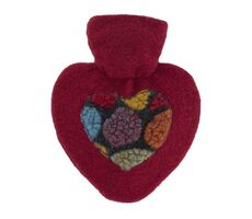 Hugo Frosch Wärmflasche mit Strickbezug - Filzapplikation "Pon Pon"