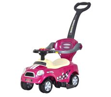 ECOTOYS Laufrad mit Geräuschen und Lenkstange Auto lila / ab 3 Jahren