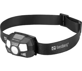 Sandberg Stirnlampe mit Bewegungssensor schwarz / 900mAh / 200 lm / USB-C