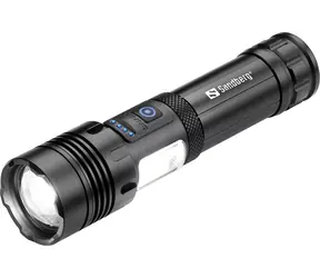 Sandberg Survivor 7in1 Torch Multifunktions-Taschenlampe schwarz / Powerbank 5000 mAh / IPX4 / USB-C