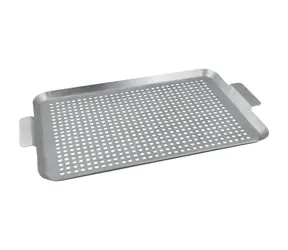 Lamart BBQ Grillschale / 40 x 26cm / Edelstahl