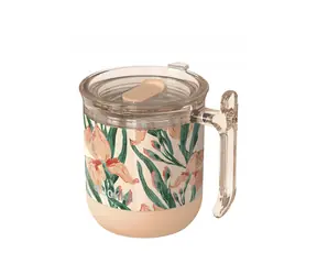 Quokka Edelstahl-Thermosbecher Wave Floral Peach 260 ml