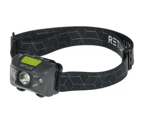 Retlux RPL 55 GRAU Stirnlampe 3W+2R / 100 lm / 3xAAA / IPX5