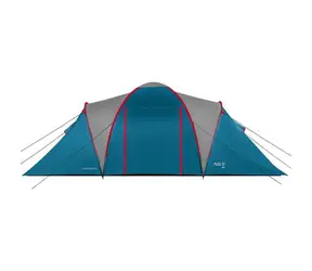 NILS Camp NC6431 Highland IV blau/hellgrau / Familienzelt / 4 Personen / 125+200+125 x 210 x 190 cm / Wassersäule: 4000 mm