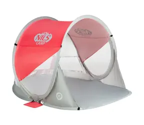 NILS Camp NC3142 rot / Selbstfaltendes Strandzelt / 120 x 150 x 96 cm / Wassersäule: 1000 mm