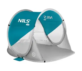 NILS Camp NC3142 türkis / Selbstfaltendes Strandzelt / 120 x 150 x 96 cm / Wassersäule: 1000 mm