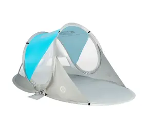 NILS Camp NC3143 Big blau / Selbstfaltbares Strandzelt / 120 x 200 x 93 cm / Wassersäule: 1000 mm