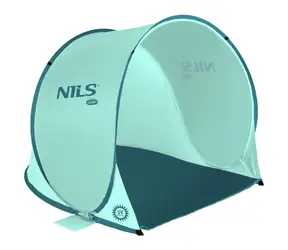 NILS Camp NC3173 Menthol / Selbstfaltendes Strandzelt / 110 x 140 x 110 cm / Wassersäule: 1000 mm