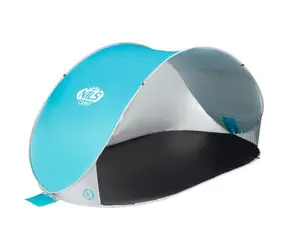 NILS Camp NC3174 blau / Selbstfaltendes Strandzelt / 120 x 220 x 100 cm / Wassersäule: 450 mm