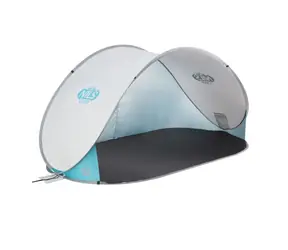 NILS Camp NC3174 grau / Selbstfaltendes Strandzelt / 120 x 220 x 100 cm / Wassersäule: 450 mm