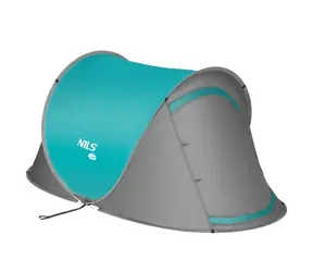 NILS Camp NC3743 türkis / Selbstfaltbares Strandzelt / 120 x 220 x 95 cm