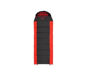 NILS Camp NC2003 schwarz-rot / Schlafsack / 190+30 x 80 cm / 0 °C | -12 °C