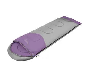 NILS Camp NC2008 grau/lila / Schlafsack / 175+30 x 75 cm / 12 °C | -2 °C