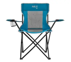 NILS Camp NC3302 blau/grau / Campingstuhl / Belastbarkeit: 110 kg