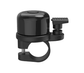 HAMA AirBell schwarz / Fahrradklingel mit versteckter Halterung für AirTag / 85 dB / Durchmesser 2,2 cm