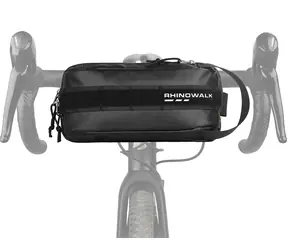 Rhinowalk RK24930BK Lenkertasche für Fahrräder, 2,4 l, Schwarz