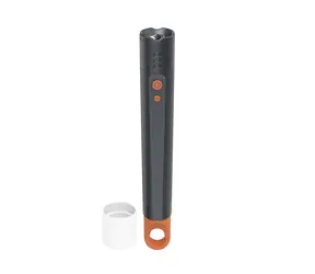 HAMA FLX1000 LED-Taschenlampe, grau / Aluminium / 1000 lm / 270 m / 4 Modi + SOS / IP44 / Zoom / Karabiner / Akku