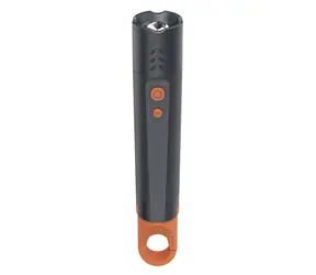HAMA FLX350 LED-Taschenlampe mit Akku und Karabiner, grau / Aluminium / 350 lm / 230 m / 4 Modi + SOS / IP44 / Zoom