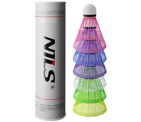 NILS NBL6026 Badmintonbälle mehrfarbig 6 Stück.