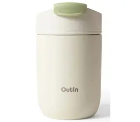 Outin Reisebecher, sandweiß, Thermobecher, 0,35 l