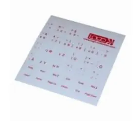 Tastaturaufkleber - Deutsch - Rot