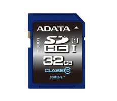 ADATA Premier SDHC-Karte 32 GB / UHS-I U1 Klasse 10 / R: 30 MB/s / W: 10 MB/s