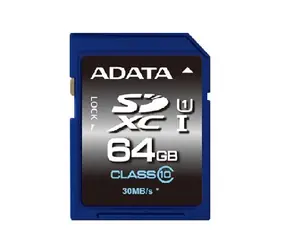 ADATA Premier SDXC-Karte 64 GB / UHS-I U1 Klasse 10 / R: 30 MB/s / W: 10 MB/s
