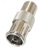 PremiumCord Adapter, Reduktion F-Buchse / IEC-Buchse