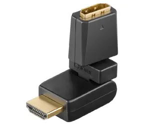 PremiumCord HDMI-Adapter 19pin Buchse - 19pin Stecker in zwei Achsen drehbar