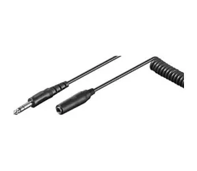 PremiumCord Verlängerungskabel Klinke 6,3 mm M/F Spirale / 5 m