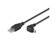 PremiumCord USB-Datenkabel mit Micro-USB-Stecker / 90° gebogen / 1,8 m / Bulkware
