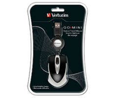 Verbatim GO MINI Maus schwarz / optisch / kabelgebunden / reisefähig