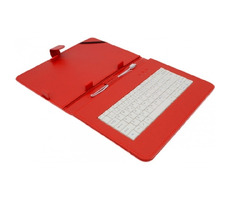 Airen AiTab Leather Case 4 Ledertasche für 10" Tablet rot / mit USB-Tastatur / CZ / SK