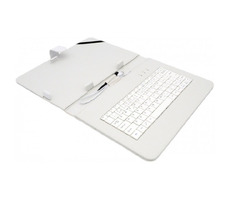 Airen AiTab Leather Case 4 Ledertasche für 10" Tablet weiß / mit USB-Tastatur / CZ / SK