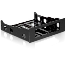 DeLock Einbaurahmen für 3,5" Geräte bis 5,25" Slot / Schwarz