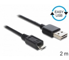DeLock Kabel Easy USB 2.0 A Stecker > USB 2.0 micro B Stecker / 2 m