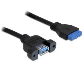 DeLock Kabel intern 19pin USB 3.0 > 1 x USB 3.0 A Buchse / 50cm
