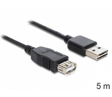 DeLock Kabel Easy USB 2.0 A Stecker > USB 2.0 A Buchse / Verlängerung / 5 m